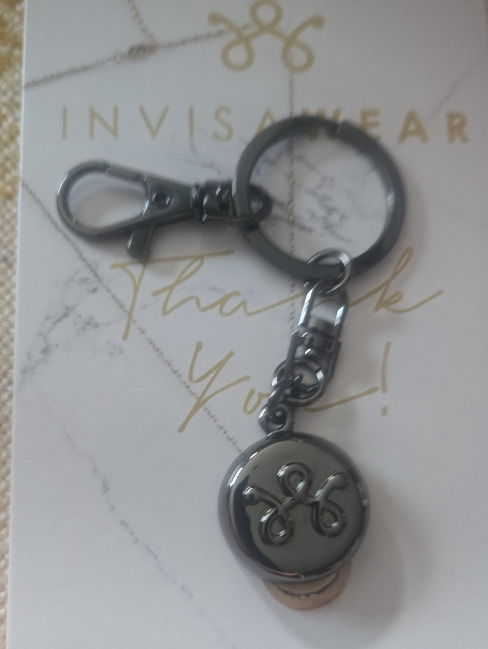 Gunmetal Key & Card Holder Keyring